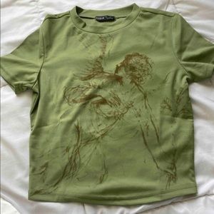 graphic angel cropped tee